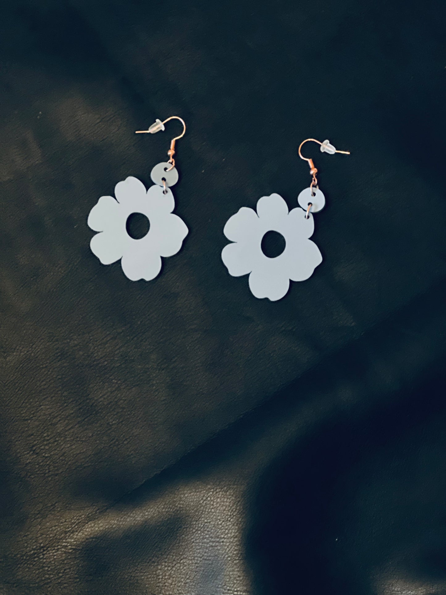 Blossom Acrylic Earrings in Blue