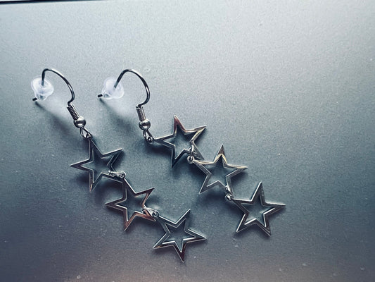 Silver Star Earrings