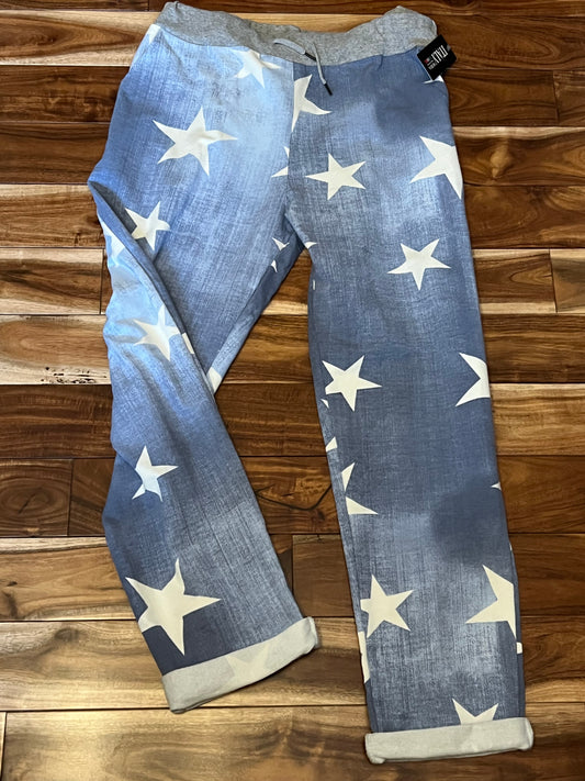 Italian Joggers Printed With Stars