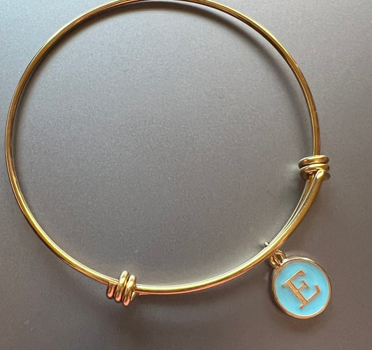 Adjustable Initial Bracelet - Letter E (Note:  Other Letters May Be Ordered)