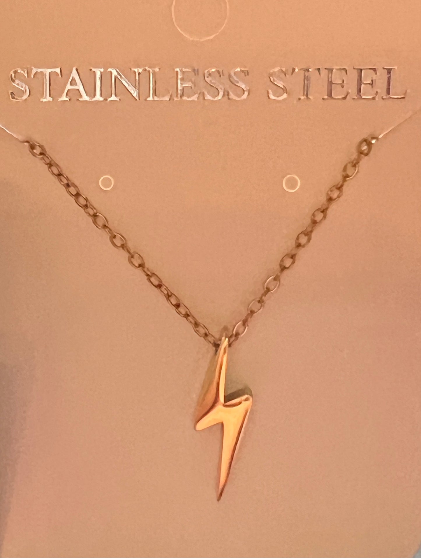 Gold Lightening Bolt Necklace