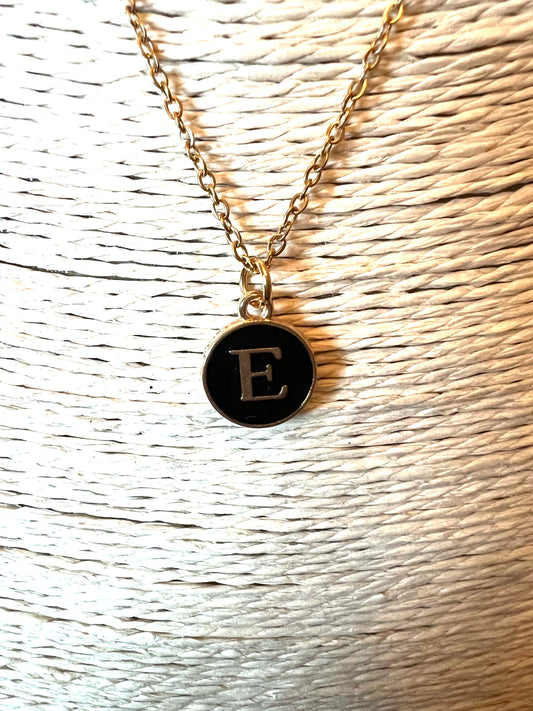 Letter "E" Gold Necklace