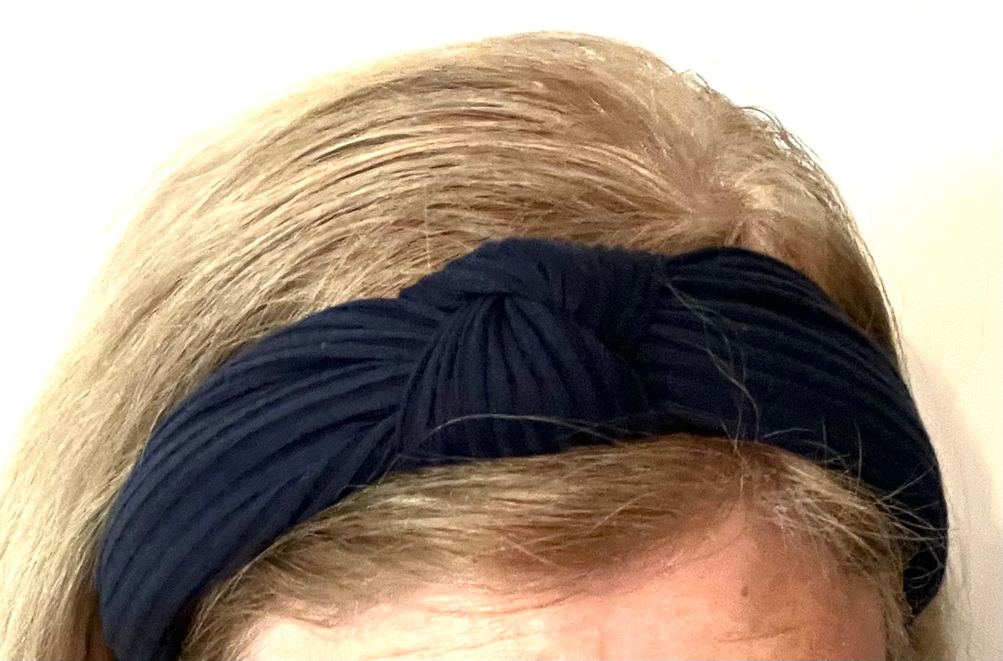 Knotted Headband in Navy