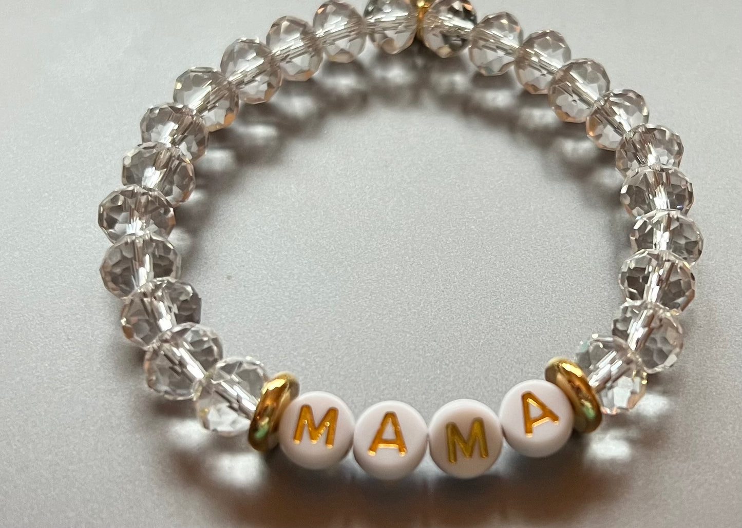 Crystal Beaded Mama Bracelet