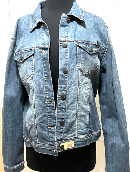 Long Sleeved Faded Denim Jean Jacket