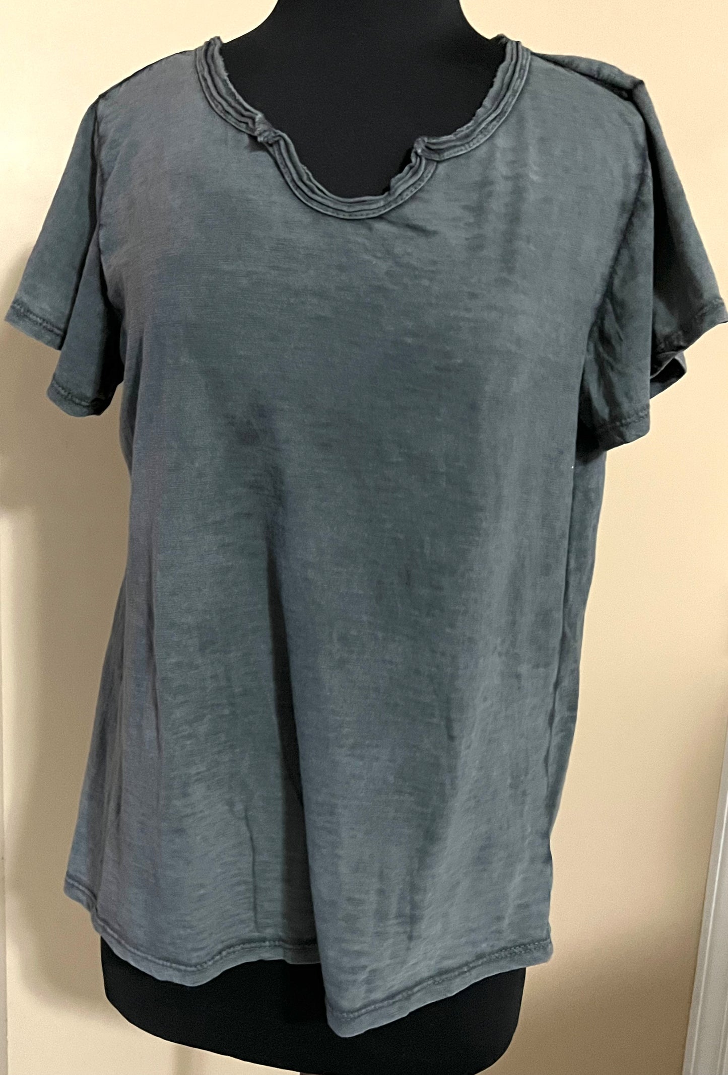 Mineral Wash Tee in Charcoal